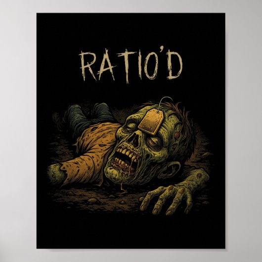 Verhouding Teag Meme Grappige Zombie Npc Verhoudin Poster (Voorkant)
