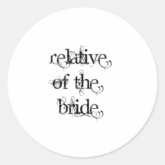 Verhouding van de bride ronde sticker (Voorkant)