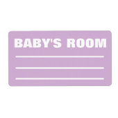 Verhuis etiketten - Babykamer (Voorkant)