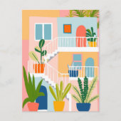 Verhuisaankondiging Adres Kleurrijk Appartement Briefkaart (Voorkant)