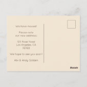 Verhuisaankondiging Adres Schattigee Woonkamer Ban Briefkaart (Achterkant)