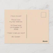 Verhuisaankondiging Adres Schattigee Woonkamer Ban Briefkaart (Achterkant)