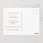 Verhuisaankondiging Adres Schattigee Woonkamer Ban Briefkaart (Achterkant)