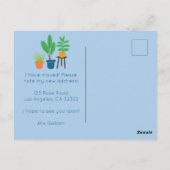 Verhuisaankondiging Adres Schattigee Woonkamer Ban Briefkaart (Achterkant)