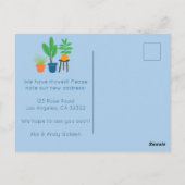 Verhuisaankondiging Adres Schattigee Woonkamer Ban Briefkaart (Achterkant)