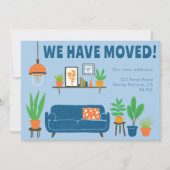 Verhuisaankondiging Adres Schattigee Woonkamer Kaa Kaart (Voorkant)