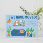 Verhuisaankondiging Adres Schattigee Woonkamer Kaa Kaart (Staand voorkant)