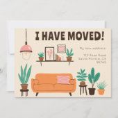 Verhuisaankondiging Adres Schattigee Woonkamer Kaa Kaart (Voorkant)