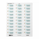 Verhuisaankondiging Florida Kaart Retouradres Etiket (Full Sheet)