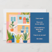 Verhuisaankondiging Nieuw adres Kleurrijk appartem Aankondiging (Voorkant)