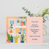 Verhuisaankondiging Nieuw adres Kleurrijk appartem Aankondiging (Staand voorkant)