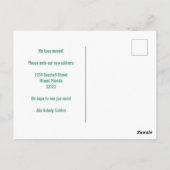 Verhuisaankondiging Nieuw Adres Pink House CUSTOM Briefkaart (Achterkant)