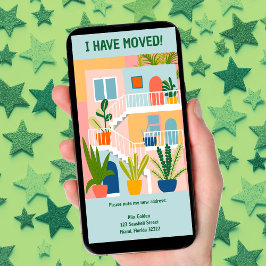 Verhuisaankondiging Nieuw appartement boomvrije Ka Save The Date