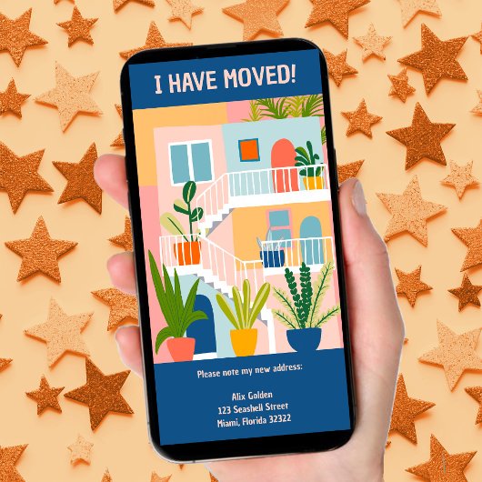 Verhuisaankondiging Nieuw appartement boomvrije Ka Save The Date