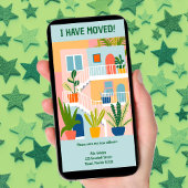 Verhuisaankondiging Nieuw appartement boomvrije Ka Save The Date