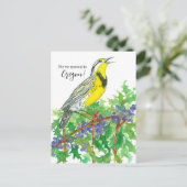 Verhuisaankondiging Oregon Meadowlark Grape Briefkaart (Staand voorkant)