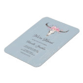 Verhuisadres Rustieke Koe Skull Boho Floral Magneet (Linkerzijde)