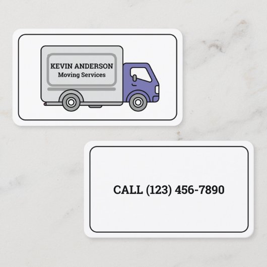 Verhuisbedrijf Box Truck Visitekaartje (Voorkant / Achterkant)