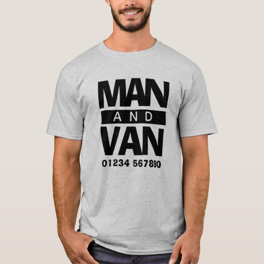 Verhuisbedrijf Koerier Van Driver T-shirt (Voorkant)