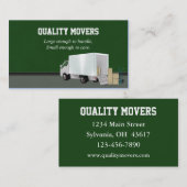 Verhuisbedrijf, Visitekaartje (Voorkant / Achterkant)