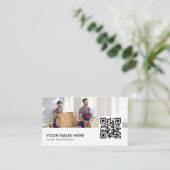 verhuisbedrijf visitekaartjes QR Code (Staand voorkant)