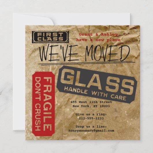 Verhuisbericht! Aankondiging (Voorkant)