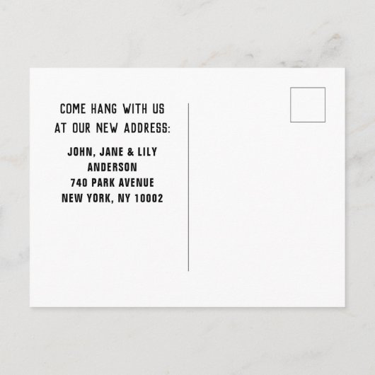 Verhuisbericht Aankondigingskaart (Achterkant)