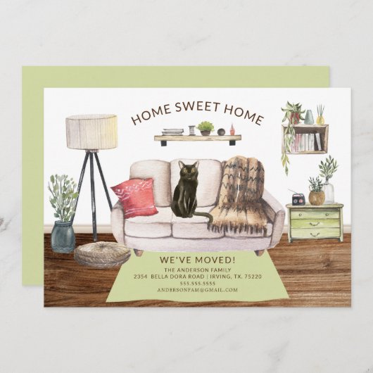 Verhuisbericht Bombay Kat Kaart (Voorkant / Achterkant)