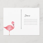 Verhuisbericht Briefkaart | Aquarel Caravan (Achterkant)