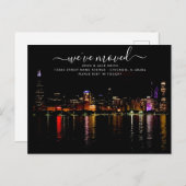 Verhuisbericht Chicago ansichtkaart Aankondigingskaart (Voorkant / Achterkant)