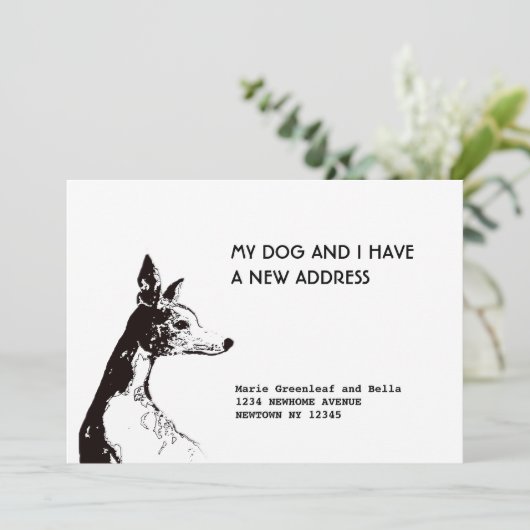 Verhuisbericht kaart (Staand voorkant)