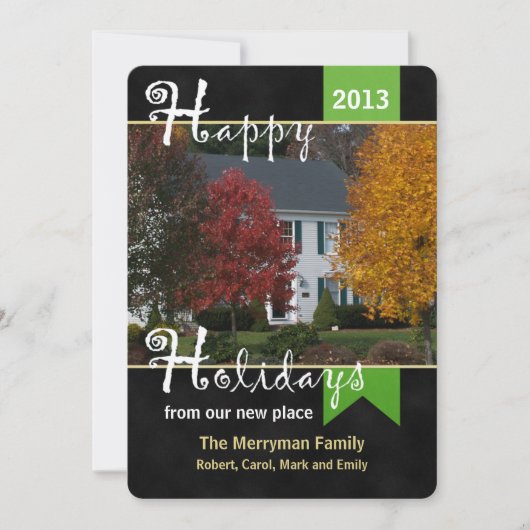 Verhuisbericht Kerstkaart met foto (Voorkant)