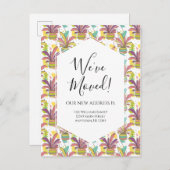 Verhuisbericht Kleurrijke Potplanten Modern Briefkaart (Voorkant / Achterkant)