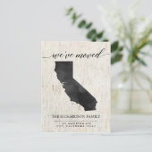 Verhuisbericht, landelijke staat Californië Uitnodiging Briefkaart (Staand voorkant)