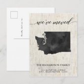 Verhuisbericht, landelijke staat Washington Uitnodiging Briefkaart (Voorkant / Achterkant)