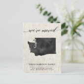 Verhuisbericht, landelijke staat Washington Uitnodiging Briefkaart (Staand voorkant)