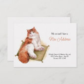 Verhuisbericht met poes aankondiging (Voorkant / Achterkant)