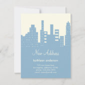 Verhuisbericht met stadsgezicht aankondiging (Voorkant)