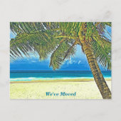 Verhuisbericht Mooie Strand Ansichtkaart Briefkaart (Voorkant)