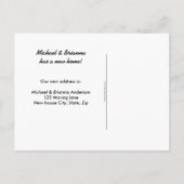 Verhuisbericht nieuw adres Boston terrier Aankondigingskaart (Achterkant)