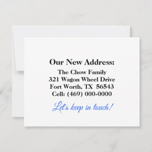 Verhuisbericht Notitiekaart Notitiekaartje