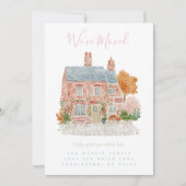 Verhuisbericht Rood Bakstenen Huis Kaart (Voorkant)