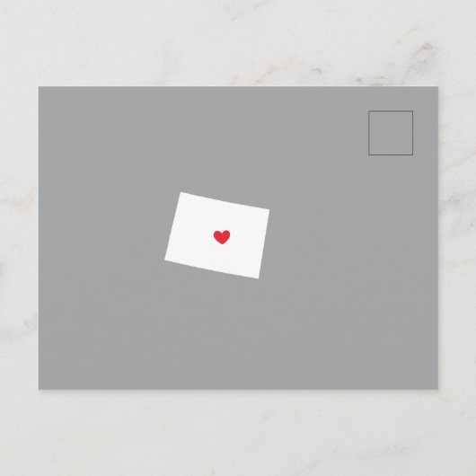 Verhuisbericht Staat COLORADO Postkaart Aankondigingskaart (Achterkant)