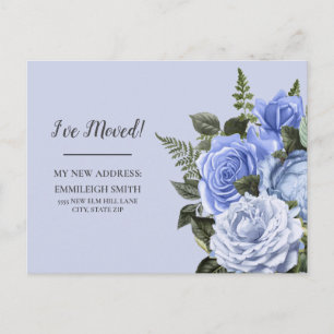 Verhuisbericht Stofblauw Wit Ansichtkaart Briefkaart