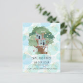 Verhuisbericht | Treehouse Postcard Aankondigingskaart (Staand voorkant)