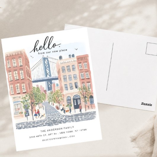 Verhuisbericht uit Brooklyn Briefkaart