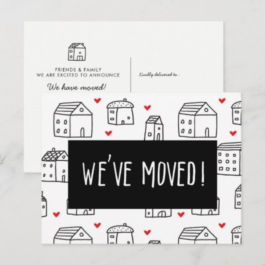 Verhuisbericht Verhuisbericht Ansichtkaart Aankondigingskaart (Voorkant / Achterkant)