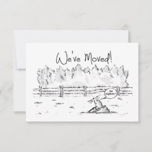 Verhuisbericht, we gaan verhuizen, nieuwe woning.