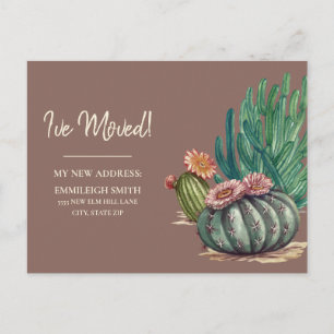 Verhuisbericht Woestijncactussen Botanisch Briefkaart