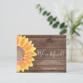 Verhuisbericht Zonnebloem Ansichtkaart Aankondigingskaart (Staand voorkant)